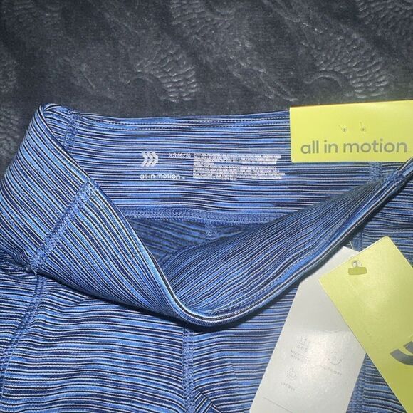 Girls' Mid-Rise Leggings All In Motion Blue XS(4/5) UPF 50+. NWT. Q - Picture 3 of 6